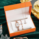 Montre carrée en acier titane Bracelet et collier pour femme – | lasanderss.store