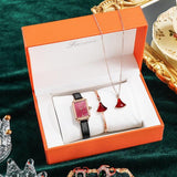 Montre carrée en acier titane Bracelet et collier pour femme – | lasanderss.store