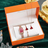 Montre carrée en acier titane Bracelet et collier pour femme – | lasanderss.store