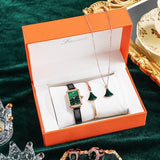 Montre carrée en acier titane Bracelet et collier pour femme – | lasanderss.store