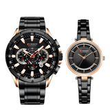 Montre chronographe design élégant acier inoxydable pour couple – | lasanderss.store