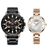 Montre chronographe design élégant acier inoxydable pour couple – | lasanderss.store