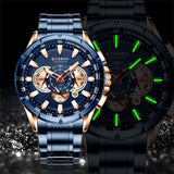 Montre chronographe design élégant acier inoxydable pour couple – | lasanderss.store