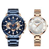 Montre chronographe design élégant acier inoxydable pour couple – | lasanderss.store