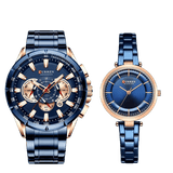 Montre chronographe design élégant acier inoxydable pour couple – | lasanderss.store
