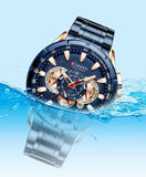 Montre chronographe design élégant acier inoxydable pour couple – | lasanderss.store