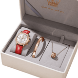 Montre cuir élégante et bracelet inox pour femmes – | lasanderss.store