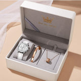 Montre cuir élégante et bracelet inox pour femmes – | lasanderss.store