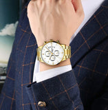 Montre de Couple Chronographe simple et chic en acier inoxydable – | lasanderss.store