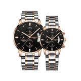 Montre de Couple Chronographe simple et chic en acier inoxydable – | lasanderss.store