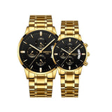 Montre de Couple Chronographe simple et chic en acier inoxydable – | lasanderss.store