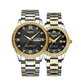 Montre de Couple Chronographe simple et chic en acier inoxydable – | lasanderss.store