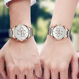 Montre de Couple Chronographe simple et chic en acier inoxydable – | lasanderss.store