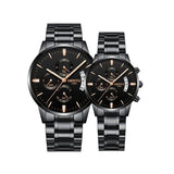 Montre de Couple Chronographe simple et chic en acier inoxydable – | lasanderss.store