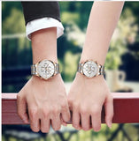 Montre de Couple Chronographe simplement chic en acier inoxydable – | lasanderss.store