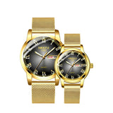 Montre de Couple Chronographe simplement chic en acier inoxydable – | lasanderss.store