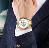 Montre de Couple Chronographe simplement chic en acier inoxydable – | lasanderss.store