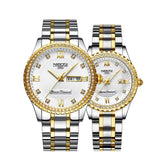 Montre de Couple Chronographe simplement chic en acier inoxydable – | lasanderss.store