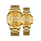 Montre de Couple Chronographe simplement chic en acier inoxydable – | lasanderss.store