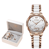 Montre élégante en céramique avec bracelet et collier pour femmes – Montre céramique | lasanderss.store