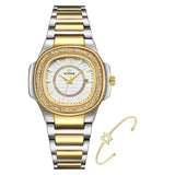 Montre Femme Carrée Acier Chronographe Étanche - 30mm Luxe – Montres | lasanderss.store