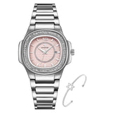 Montre Femme Carrée Acier Chronographe Étanche - 30mm Luxe – Montres | lasanderss.store