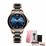 Montre Femme Céramique Acier Cristal Quartz Étanche - 2,8cm Luxe – Montres | lasanderss.store