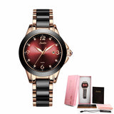 Montre Femme Céramique Acier Cristal Quartz Étanche - 2,8cm Luxe – Montres | lasanderss.store
