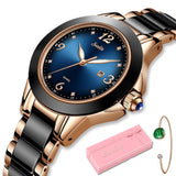 Montre Femme Céramique Acier Cristal Quartz Étanche - 2,8cm Luxe – Montres | lasanderss.store