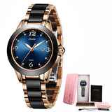 Montre Femme Céramique Acier Cristal Quartz Étanche - 2,8cm Luxe – Montres | lasanderss.store