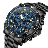 Montre Homme Acier Inoxydable Chronographe Étanche Sport - 45mm – Montres | lasanderss.store