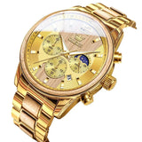 Montre Homme Bois Massif Chronographe Quartz - Phases de Lune Business Luxe – | lasanderss.store