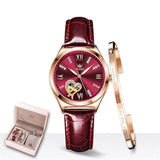 Montre mécanique Bracelet en cuir 3pcs – | lasanderss.store