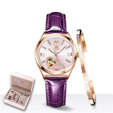 Montre mécanique Bracelet en cuir 3pcs – | lasanderss.store