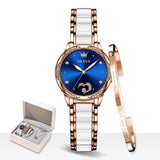 Montre mécanique en céramique et bracelet collier avec boîte pour femme – | lasanderss.store