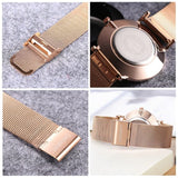 Montre Ultra - fine pour hommes et femmes, bracelet en acier inoxydable – | lasanderss.store