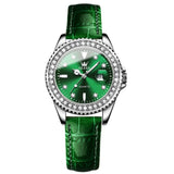 Montre vert à Quartz pour femmes bracelet en cuir vert élégant – | lasanderss.store