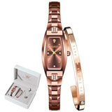 Montres à Quartz en acier tungstène Design élégant pour femmes – coffret bijoux | lasanderss.store