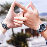 Montres Couple Acier Tungstène Quartz Étanche - Homme 37mm Femme 26mm – Montres | lasanderss.store