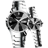 Montres Couple Acier Tungstène Quartz Étanche - Homme 37mm Femme 26mm – Montres | lasanderss.store