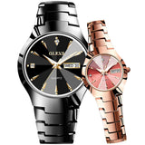 Montres Couple Acier Tungstène Quartz Étanche - Homme 37mm Femme 26mm – Montres | lasanderss.store