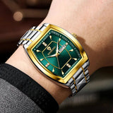 Montres Couple Carrées Acier Quartz Étanche Date Semaine – | lasanderss.store