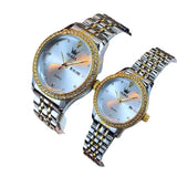 Montres couple premium – Quartz, lunette zircon, étanchéité, affichage date/semaine, luminosité nocturne – | lasanderss.store