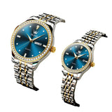 Montres couple premium – Quartz, lunette zircon, étanchéité, affichage date/semaine, luminosité nocturne – | lasanderss.store