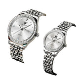 Montres couple premium – Quartz, lunette zircon, étanchéité, affichage date/semaine, luminosité nocturne – | lasanderss.store