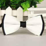 Nœud Papillon Blanc Noir Homme - Pré - Noué Réglable Élégant – Nœuds Papillon | lasanderss.store