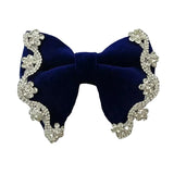 Nœud Papillon Bleu Velours Strass - Mode Élégant Unisexe – Nœuds Papillon | lasanderss.store