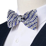 Nœud Papillon Paillettes Doré Pré - Noué - Luxe Cristal Brillant Mariage – Nœuds Papillon | lasanderss.store