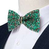 Nœud Papillon Paillettes Doré Pré - Noué - Luxe Cristal Brillant Mariage – Nœuds Papillon | lasanderss.store