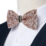 Nœud Papillon Paillettes Doré Pré - Noué - Luxe Cristal Brillant Mariage – Nœuds Papillon | lasanderss.store
